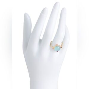 Shaanti Jewels Aqua Chalcedony & Ruby Zircon Ring